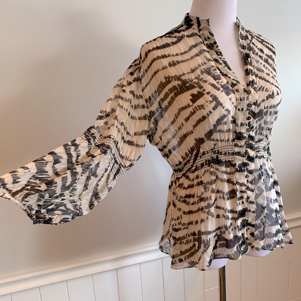 Diane Von Furstenberg sheer silk blouse